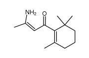 2,6,6-trimethyl-1-[3-amino-but-2-en-1-oyl]-cyclohex-1-ene结构式