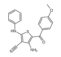 4-Amino-2-anilino-5-(4-methoxybenzoyl)-3-thiophenecarbonitrile Structure