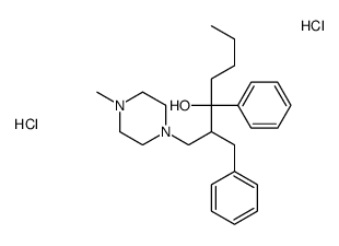 2-benzyl-1-(4-methylpiperazin-1-yl)-3-phenylheptan-3-ol,dihydrochloride Structure