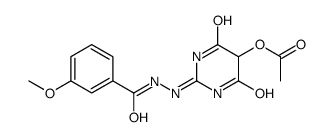 [2-[2-(3-methoxybenzoyl)hydrazinyl]-4,6-dioxo-1H-pyrimidin-5-yl] acetate Structure