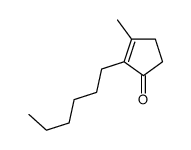 2-hexyl-3-methylcyclopent-2-en-1-one结构式