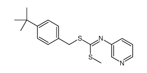 (4-(1,1-Dimethylethyl)phenyl)methyl methyl-3-pyridinylcarbonimidodithioate Structure