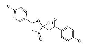 5-(4-chlorophenyl)-2-[2-(4-chlorophenyl)-2-oxoethyl]-2-hydroxyfuran-3-one Structure