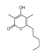 2H-Pyran-2-one, 4-hydroxy-3,5-dimethyl-6-pentyl- (9CI)结构式