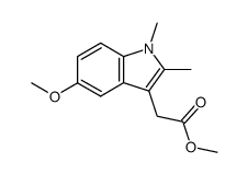 5-Methoxy-1,2-dimethyl-1H-indole-3-acetic acid methyl ester结构式