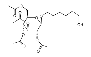 6-hydroxyhexyl 2,3,4,6-tetra-O-acetyl-β-D-glucopyranoside Structure