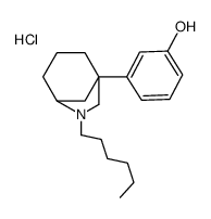 3-(7-hexyl-7-azabicyclo[3.2.1]octan-5-yl)phenol,hydrochloride Structure