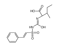 (2S,3S)-3-methyl-2-(2-phenylethenylsulfonylcarbamoylamino)pentanoic acid结构式