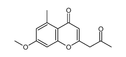 7-methoxy-5-methyl-2-(2-oxopropyl)chromen-4-one结构式