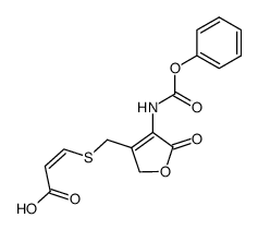 (Z)-3-(5-Oxo-4-phenoxycarbonylamino-2,5-dihydro-furan-3-ylmethylsulfanyl)-acrylic acid Structure