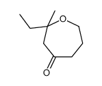 2-ethyl-2-methyloxepan-4-one Structure