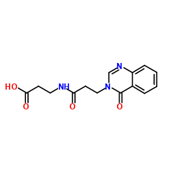 3-[3-(4-OXO-4 H-QUINAZOLIN-3-YL)-PROPIONYLAMINO]-PROPIONIC ACID结构式