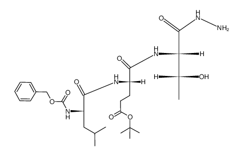 Cbz-Leu-Glu(O-t-Bu)-Thr-NHNH2结构式