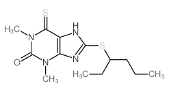 2H-Purin-2-one,8-[(1-ethylbutyl)thio]-1,3,6,9-tetrahydro-1,3-dimethyl-6-thioxo- picture