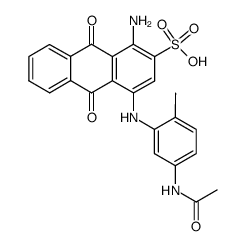 4-(5-Acetylamino-2-methyl-phenylamino)-1-amino-9,10-dioxo-9,10-dihydro-anthracene-2-sulfonic acid结构式