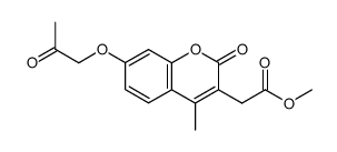 methyl 2-[4-methyl-7-(2-oxopropoxy)-2-oxo-2H-3-chromenyl]acetate结构式