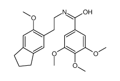 3,4,5-trimethoxy-N-[2-(6-methoxy-2,3-dihydro-1H-inden-5-yl)ethyl]benzamide结构式