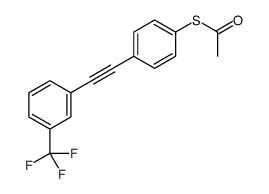 S-[4-[2-[3-(trifluoromethyl)phenyl]ethynyl]phenyl] ethanethioate结构式