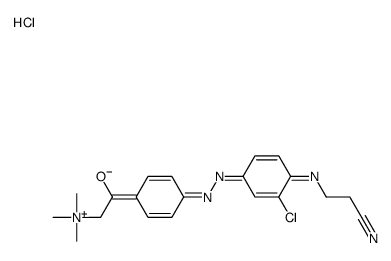 [4-[[3-chloro-4-[(2-cyanoethyl)amino]phenyl]azo]phenacyl]trimethylammonium chloride structure