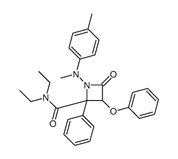 1-(N,4-dimethylanilino)-N,N-diethyl-4-oxo-3-phenoxy-2-phenylazetidine-2-carboxamide Structure