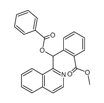 1-(α-benzoyloxy-2-methoxycarbonylbenzyl)isoquinoline结构式