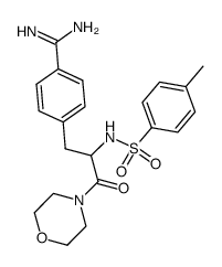 4-[3-(4-carbamimidoyl-phenyl)-2-(toluene-4-sulfonylamino)-propionyl]-morpholine Structure