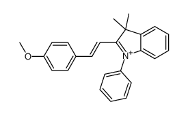 2-[2-(4-methoxyphenyl)ethenyl]-3,3-dimethyl-1-phenylindol-1-ium结构式