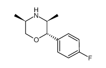 Morpholine, 2-(4-fluorophenyl)-3,5-dimethyl-, [2S-(2alpha,3ba,5ba)]- (9CI) Structure