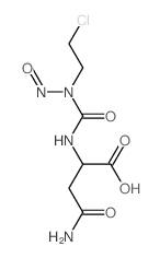 3-carbamoyl-2-[(2-chloroethyl-nitroso-carbamoyl)amino]propanoic acid structure