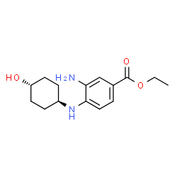 Benzoic acid, 3-amino-4-[(trans-4-hydroxycyclohexyl)amino]-, ethyl ester structure