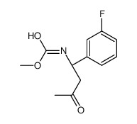 methyl N-[(1R)-1-(3-fluorophenyl)-3-oxobutyl]carbamate结构式