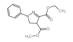 methyl ethyl 1-phenyl-4,5-dihydropyrazole-3,4-dicarboxylate structure