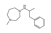 Hexahydro-4-methyl-N-(1-methyl-2-phenylethyl)-1H-1,4-diazepin-1-amine结构式