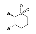 trans-2,3-dibromo-1-thiacyclohexane-1,1-dioxide Structure