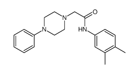 N-(3,4-DIMETHYLPHENYL)-2-(4-PHENYLPIPERAZINO)ACETAMIDE结构式