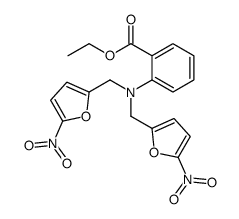 ethyl 2-[bis[(5-nitrofuran-2-yl)methyl]amino]benzoate Structure