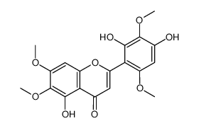 2',4',5-trihydroxy-3',6,6',7-tetramethoxyflavone结构式