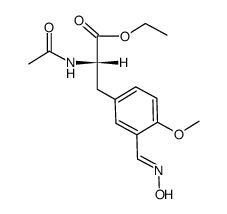 N-acetyl-3-<3(E)-hydroxyiminomethyl-4-methoxyphenyl>-L-alanine ethyl ester结构式