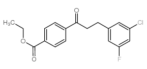 4'-CARBOETHOXY-3-(3-CHLORO-5-FLUOROPHENYL)PROPIOPHENONE Structure