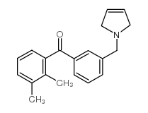 2,3-DIMETHYL-3'-(3-PYRROLINOMETHYL) BENZOPHENONE结构式