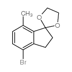 7-bromo-4-methylspiro[1,2-dihydroindene-3,2'-1,3-dioxolane]结构式