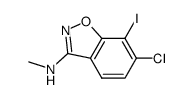 6-chloro-7-iodo-N-methylbenzo[d]isoxazol-3-amine结构式