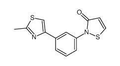 2-[3-(2-methyl-1,3-thiazol-4-yl)phenyl]-1,2-thiazol-3-one结构式