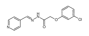 (3-chloro-phenoxy)-acetic acid [1-pyridin-4-yl-meth-(E)-ylidene]-hydrazide Structure