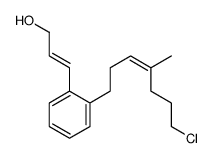 3-[2-(7-chloro-4-methylhept-3-enyl)phenyl]prop-2-en-1-ol结构式