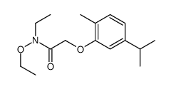 N-ethoxy-N-ethyl-2-(2-methyl-5-propan-2-ylphenoxy)acetamide Structure