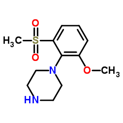 1-[2-Methoxy-6-(methylsulfonyl)phenyl]piperazine Structure