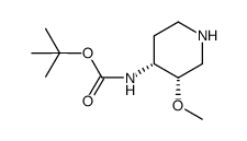 tert-butyl ((3S,4R)-3-methoxypiperidin-4-yl)carbamate Structure