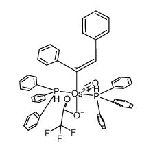 carbonyl(cis-1,2-diphenyl)trifluoroacetatobis(triphenylphosphine)osmium(II)结构式