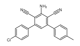 5'-AMINO-4''-CHLORO-4-METHYL-[1,1':3',1'']TERPHENYL-4',6'-DICARBONITRILE Structure